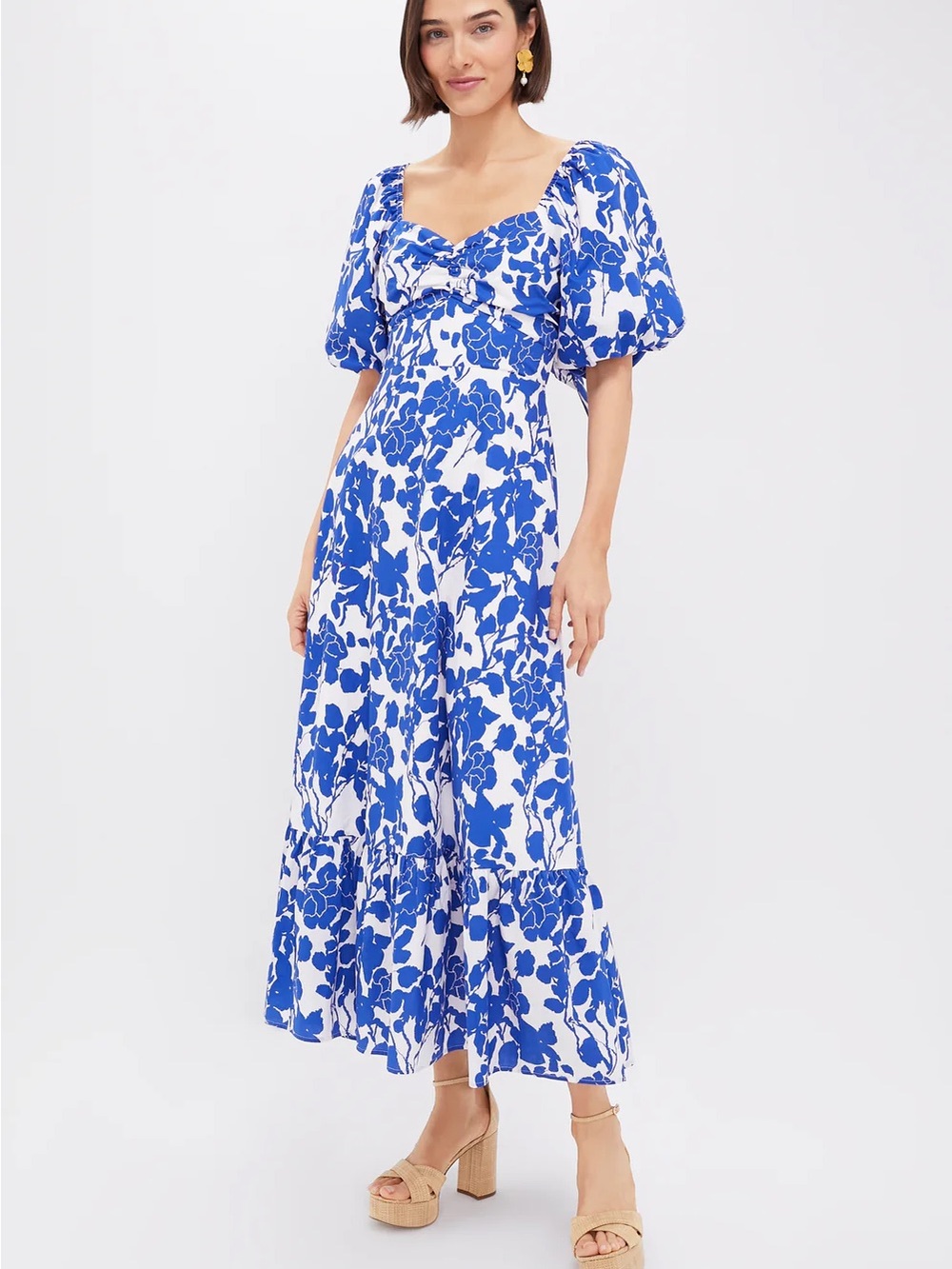 NWT Hyacinth House Blue Floral Seaport Dress
